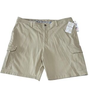 Tommy Bahama Mens 40 Waist Cabo Coast Cargo Shorts 9" Inseam Stone Khaki NWT